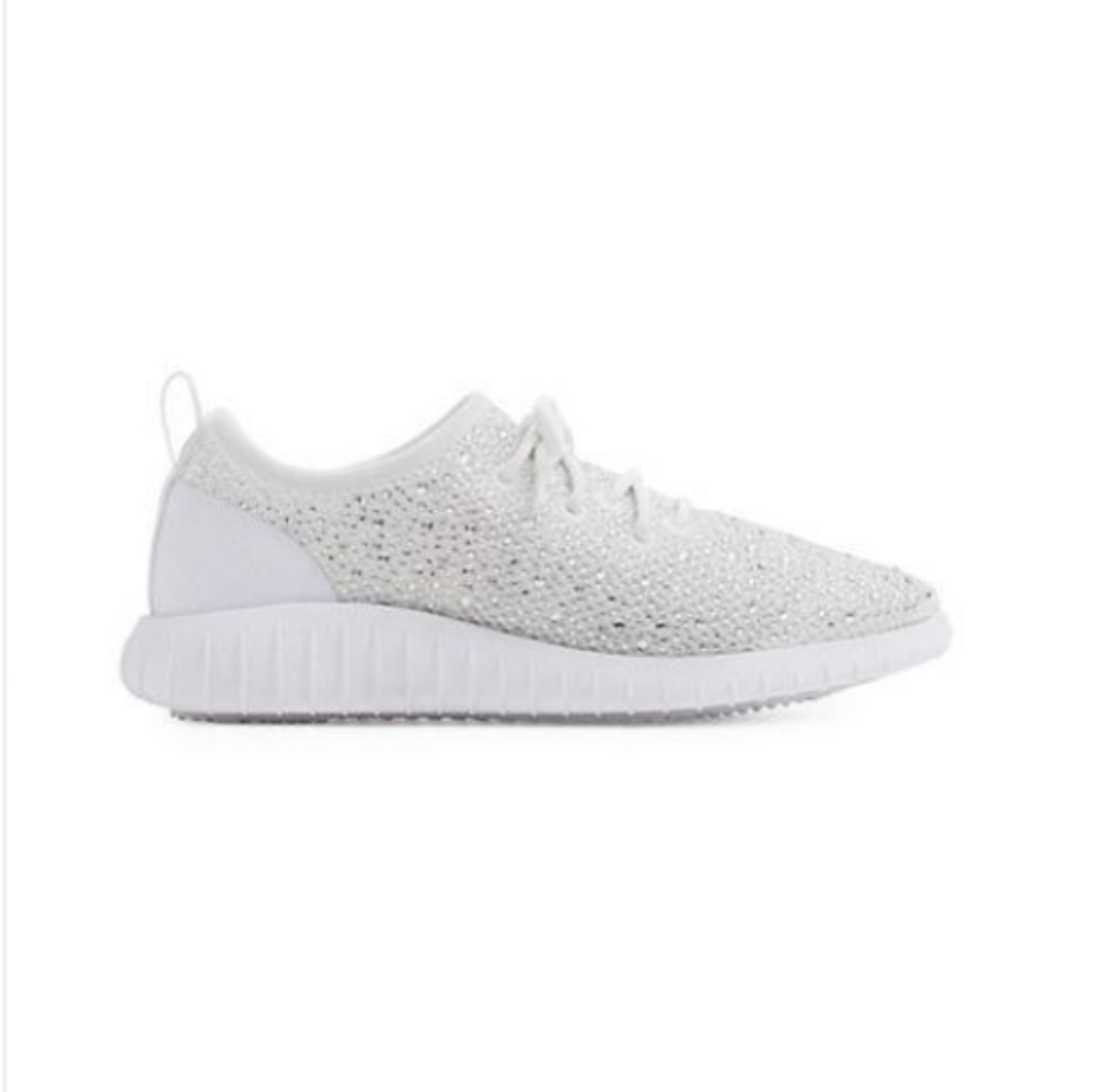 White Aldo Rhinestone tennis